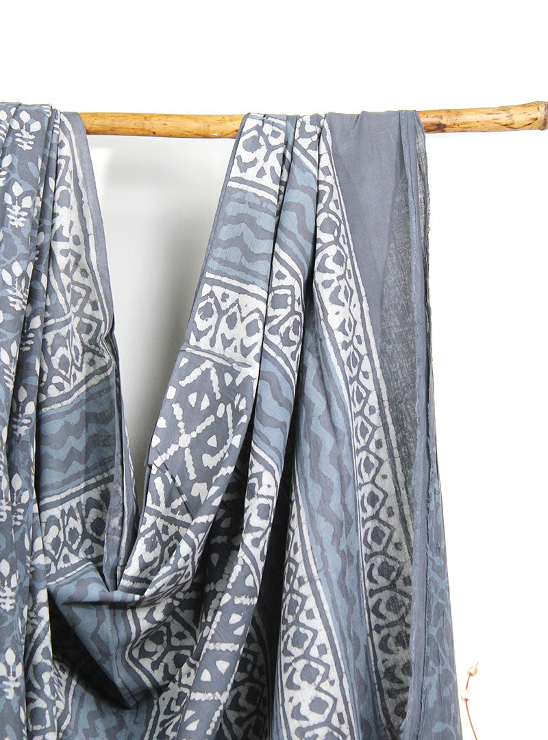 Cotton Bagru Print Sari