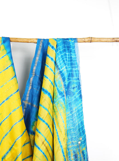 Cotton Silk Tie Dye Sari
