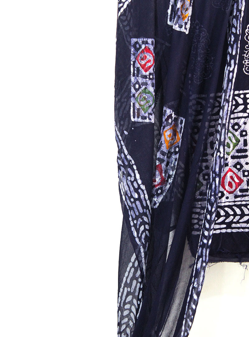Cotton Silk Batik Print Three Piece Suit Set