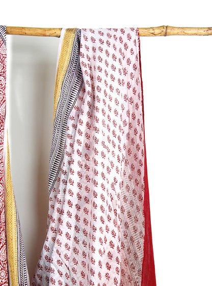 Cotton Zari Bagh Print Sari